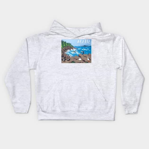 Acadia National Park Kids Hoodie by LadyElizabeth